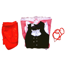 스투피드 여아용 할로윈 빨간망토 후드케이프 + 드레스 + 리본 스트랩 세트, 레드, 1세트 문구/오피스/파티/이벤트 반품 최저가 13,410원