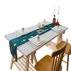 블럭마트 크리스마트 테이블 러너 플래그, 그린, 30 x 200 cm, 1개 홈인테리어/카페트/쿠션 반품 최저가 6,940원