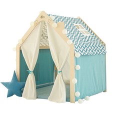 나스파 원목 플레이하우스 놀이텐트, 지그재그, 1개 완구_취미/실내대형완구 반품 최저가 208,490원