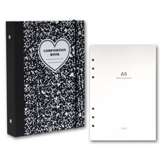 루카랩 2025 컴포지션 25R 6공 하드커버 다이어리, 화이트링 + 블랙, 1개 문구/오피스/다이어리/플래너 반품 최저가 13,540원