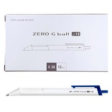 제로지볼 볼펜 0.38mm, 3F 화이트바디(블루잉크), 12개 문구/오피스/필기류 반품 최저가 15,010원