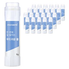 모나미 한 번에 잘 발리는 부드러운 풀, 8g, 24개 문구/오피스/학용품/수업준비 반품 최저가 3,340원