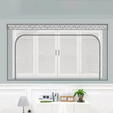 다샵 벨크로 EVA 창문형 지퍼식 방풍비닐 바람막이 그레이, 1개 홈인테리어/방풍비닐 반품 최저가 9,450원