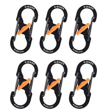 DM 도난방지 다목적 미니 S자 후크 카라비너, 블랙, 6개 스포츠_레저/캠핑전문관 반품 최저가 14,030원