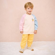 밀크마일 아동용 귀여운 테디베어 배색 상하의 세트 출산/유아동/유아동패션 반품 최저가 15,310원