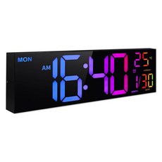 오엠티 대형 레인보우 LED 벽시계, 블랙 홈인테리어/싱글하우스 반품 최저가 75,500원