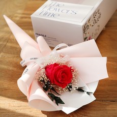 뷰티풀데코센스 생화 프리저브드 LED 한송이 장미 꽃다발 + 핸들케이스, Red 홈인테리어/홈데코/디퓨저 반품 최저가 13,010원