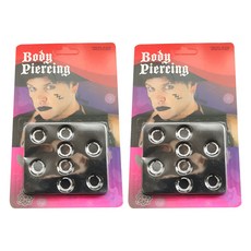 페이크 피어싱 8p 세트, 실버, 2세트 문구/오피스/파티/이벤트 반품 최저가 5,310원