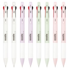 자바펜 N 제트 3볼 니들팁 볼펜 4종 x 2p 세트 0.7mm, 라벤더, 그레이, 그린, 핑크, 1세트 문구/오피스/필기류 반품 최저가 10,560원