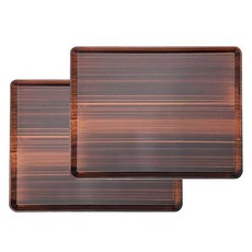 미끄럼방지 카페 가정용 우드무늬 넌슬립 서빙쟁반, 2개, 브라운 주방용품/쟁반/베드트레이 반품 최저가 15,840원