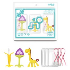 앙쥬 치발기 3종 세트, 바나나 + 3D포도 + 기린 + 케이스 대 2p + 케이스 소 + 스트랩 3p, 혼합색상, 1세트 출산/유아동/수유용품 반품 최저가 25,660원