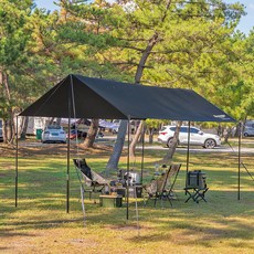 브리즈문 4중 블랙코팅 립스탑 300D 렉타 타프 그늘막 + 전용가방 세트, 모던블랙 스포츠/레저/캠핑전문관 반품 최저가 66,500원