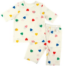 메이키즈 아동용 비비드하트 7부 슬라브 상하의 세트 출산/유아동/유아동패션 반품 최저가 5,490원