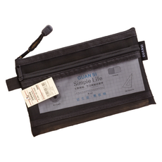 특별한상점 이중지퍼 투명 망사 필통 파우치, 클래식 블랙, 1개 문구/오피스/학용품/수업준비 반품 최저가 5,320원