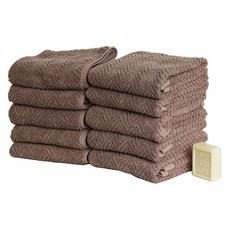 가쯔 프리미엄 고중량 호텔 수건 200g 40수 코마사, 브라운, 10개 홈인테리어/수건/타월 반품 최저가 26,990원