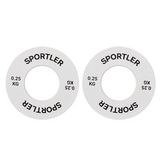 스포틀러 프리미엄 경량 원판, 화이트, 2개, 0.25kg 스포츠/레저/헬스/요가/댄스 반품 최저가 11,240원