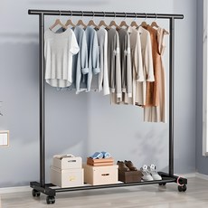 라이크하우스 스탠드 옷걸이 싱글 1단 이동식 행거 원룸 튼튼한행거, 블랙 홈인테리어/침실가구 반품 최저가 13,680원