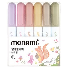 모나미 칼라풀데이 리뉴얼 형광펜 6색 세트 WARM, 혼합색상, 1세트 문구/오피스/학용품/수업준비 반품 최저가 5,600원