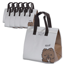 비비드하우스 일회용 은박 보온 보냉백, 곰돌이, 10개 주방용품/보온/보냉용품 반품 최저가 4,110원