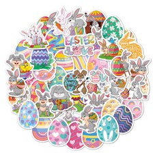 데일리네스트 꾸미기 팬시스티커 부활절 미니 50p 세트, 혼합색상, 1세트 문구/오피스/데코/포장용품 반품 최저가 3,580원