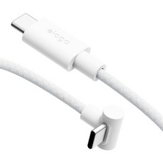 엘라고 60W PD C to C 90도 고속 충전 케이블, 화이트, 1개, 2m 가전디지털/휴대폰 액세서리 반품 최저가 13,800원
