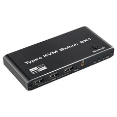 컴스마트 HDMI DP PC 2대 제어 4K 60Hz C타입 KVM 2포트 스위치 선택기, 1개, OU950 가전디지털/PC주변기기 반품 최저가 66,570원