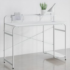 하비티 학생용 사무용 컴퓨터 선반 철제 책상, 화이트 문구/오피스/사무용품 전문관 반품 최저가 38,060원