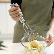 스텐 이중 감자 으깨기 포테이토 매셔, 1개 주방용품/주방조리도구 반품 최저가 7,390원