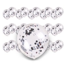 컨페티풍선 30cm, 실버금박, 30개 문구/오피스/파티/이벤트 반품 최저가 2,490원