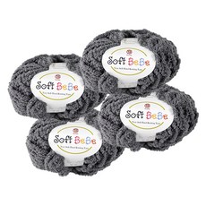 소프트베베 극세사 뜨개실, 25 진그레이, 4개 홈인테리어/뜨개질용품 반품 최저가 11,140원