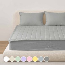 아망떼 수퍼코튼 60수 고밀도 면 침대패드, 딥그레이 홈인테리어/FW 침구샵 반품 최저가 38,390원