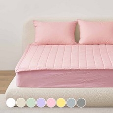 아망떼 수퍼코튼 60수 고밀도 면 침대패드, 핑크 홈인테리어/FW 침구샵 반품 최저가 37,110원