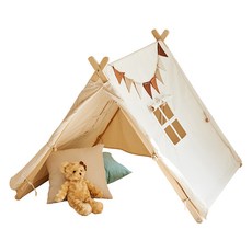키엔비 원목 삼각 아기 텐트, 아이보리, 1개 완구_취미/실내대형완구 반품 최저가 53,040원