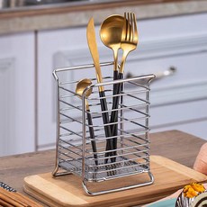 베이직 물빠짐 스테인레스 수저통 FM047, 1개 주방용품/수저통/수저받침 반품 최저가 5,510원