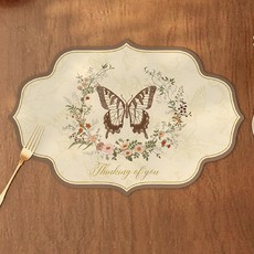 메이크마인 고급 감성 방수 방유 실리콘 가죽 식탁매트, 나비4, 45 x 30 cm, 1개 주방용품/주방잡화 반품 최저가 11,200원