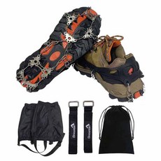 엘마운틴 23포인트 체인 아이젠 + 스트랩 + 스패츠 세트, 블랙 스포츠/레저/등산/아웃도어 반품 최저가 13,050원