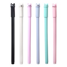 큐티 냥이 젤펜 6종 세트 0.5mm, 혼합색상, 1세트 문구/오피스/학용품/수업준비 반품 최저가 5,800원