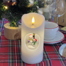 레나에너지 크리스마스 소품 회전하는 LED 캔들 오르골 무드등, 스노우맨, 7.5 x 15 cm 홈인테리어/조명/스탠드 반품 최저가 11,470원