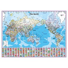 지도닷컴 코팅형 학습 행정 만국기 세계지도 중 150 x 110 cm + 최신 대한민국 전도 + 케이스 세트, 1세트 문구/오피스/학용품/수업준비 반품 최저가 24,170원