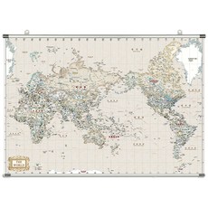 지도닷컴 족자형 앤틱 한글판 세계지도 중 150 x 110 cm + 최신 대한민국 전도 + 케이스 세트, 1세트 문구/오피스/학용품/수업준비 반품 최저가 44,000원