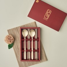 오부자 유기 방짜 궁중수저 2인 세트, 1세트, 숟가락 2p + 젓가락 2p + 수저케이스 주방용품/수저/커트러리 반품 최저가 31,290원