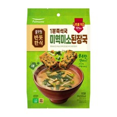 풀무원 1분즉석국 미역미소된장국, 30g, 1개 식품/반찬/간편식/대용식 반품 최저가 6,290원