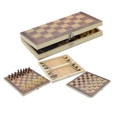 빈벅 편리한 체스판 24cm + 장기말 + 주사위 게임 세트, 브라운, 1세트 완구/취미/보드게임 반품 최저가 1,530원