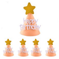 파티공구 조립형 생일 꼬깔모자 세트, 별피치, 5세트 문구/오피스/파티/이벤트 반품 최저가 2,800원