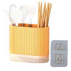 심플리담 주름무늬 물빠짐 걸이형 수저정리함, 오렌지, 1개 주방용품/수저통/수저받침 반품 최저가 3,330원