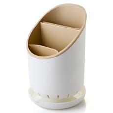 모던픽 플라스틱 물빠짐 3구 수저통, 베이지, 1개 주방용품/수저통/수저받침 반품 최저가 3,260원