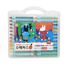 문교 가스파드 앤 리사 수채파스 크레용, 24색, 1세트 문구/오피스/미술/화방용품 반품 최저가 4,040원