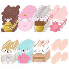 마음담아 캐리동물 다용도 카드 35p + 봉투 35p 세트, 혼합색상, 1세트 문구/오피스/카드/엽서/봉투 반품 최저가 15,250원