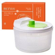 베티에스 야채 탈수기 3L, 화이트 + 그린, 1개 주방용품/주방조리도구 반품 최저가 5,070원