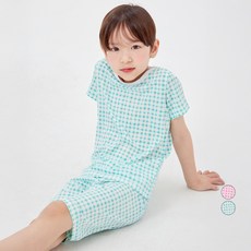 롤리트리 아동용 메쉬 스판 5부 체크 실내복 상하세트 출산/유아동/유아동패션 반품 최저가 5,410원